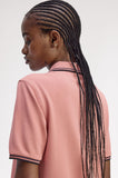 Fred Perry Womens Polo Blossom Pink / Anchor Grey / Black