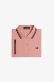 Fred Perry Womens Polo Blossom Pink / Anchor Grey / Black