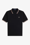 Fred Perry Womens Polo Black / Silky Peach / Blossom
