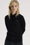 Fred Perry Womens Long Sleeve Polo Black / Apple