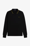 Fred Perry Womens Long Sleeve Polo Black / Apple