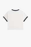 Fred Perry Snow White Cropped Ringer T-Shirt