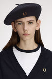 Fred Perry Black Wool Beret
