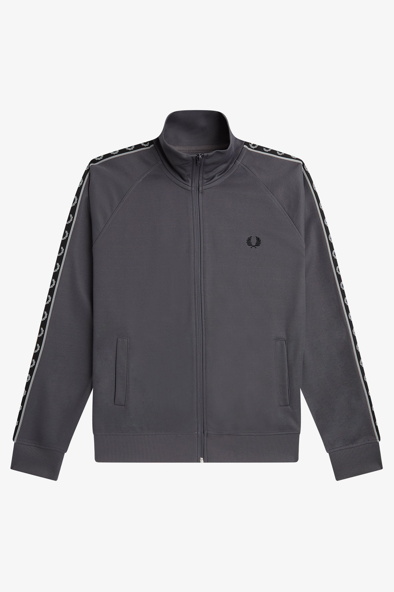 Fred Perry Taped Track Jacket Gunmetal – DeadRockers