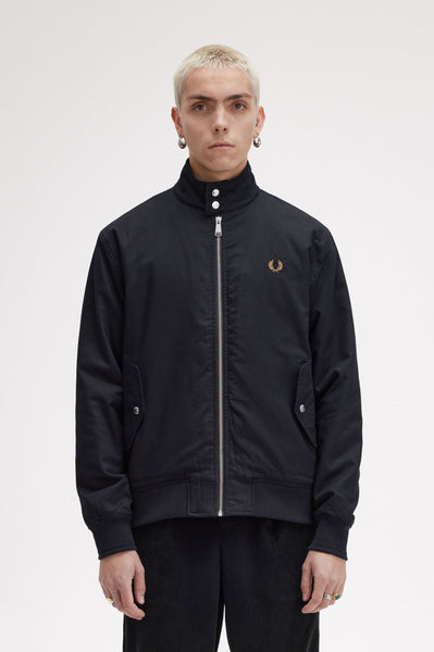 Fred Perry Black Padded Harrington Jacket – DeadRockers