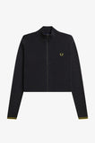 Fred Perry Zip-Through Metallic Ribbed Jumper