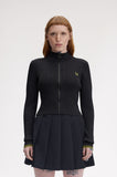 Fred Perry Zip-Through Metallic Ribbed Jumper