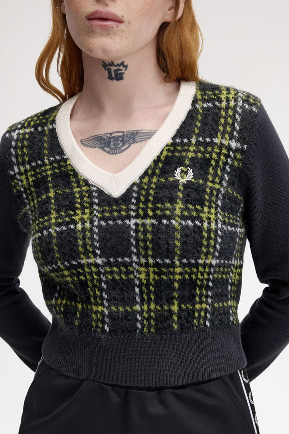 Fred Perry Tartan Panel Jumper