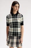 Fred Perry Bouclé Tartan Knitted Shirt
