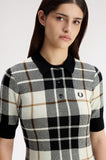 Fred Perry Bouclé Tartan Knitted Shirt
