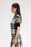 Fred Perry Bouclé Tartan Knitted Shirt