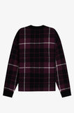 Fred Perry Bouclé Tartan Long Sleeve Sweater