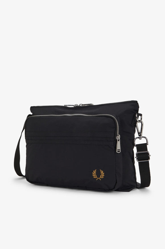 fred perry navy and green tartan miller rain barrel bag Fred Perry Classic Mini Barrel Bag Navy/Grassroots – DeadRockers