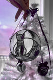 Luna Cat Stained Glass Wall Hanging
