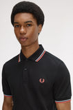 Fred Perry Polo Black // Dusky Blue // Strawberry Cream