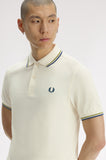 Fred Perry Polo Ecru / Apple / Mod Blue