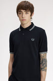 Fred Perry Polo Navy / Ecru / Silver Blue