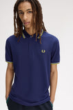 Fred Perry Polo French Navy // Dusky Blue // Citron