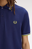 Fred Perry Polo French Navy // Dusky Blue // Citron