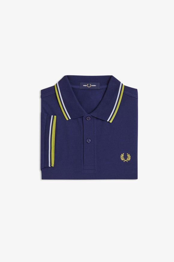 Fred Perry Polo Navy / Cinnamon – DeadRockers