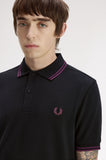 Fred Perry Polo Black / Plum