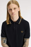 Fred Perry Polo Black // Ecru // Dark Caramel
