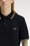 Fred Perry Polo Black // Ecru // Dark Caramel