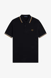 Fred Perry Polo Black // Ecru // Dark Caramel