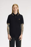 Fred Perry Polo Black // Ecru // Dark Caramel