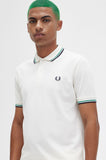 Fred Perry Polo Light Ecru / Fred Perry Green / Navy