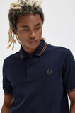 Fred Perry Polo Navy / Nut Flake / Uniform Green