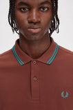Fred Perry Polo Whiskey Brown/Deep Mint