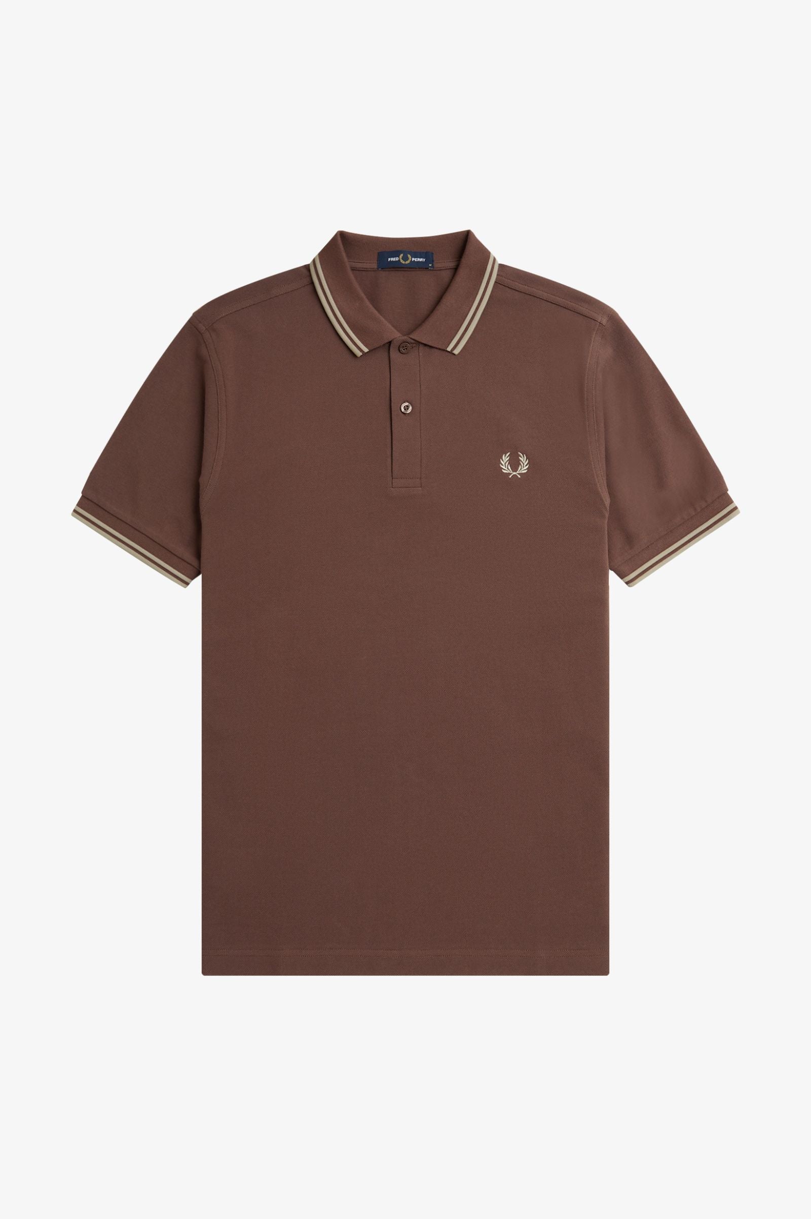 Fred Perry Twin Tipped Polo Brick/ Warm Grey – DeadRockers