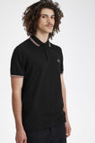 Fred Perry Polo Black / Ecru / Dusty Rose Pink