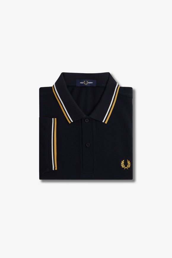 Fred Perry Polo Navy / Ecru / Honeycomb