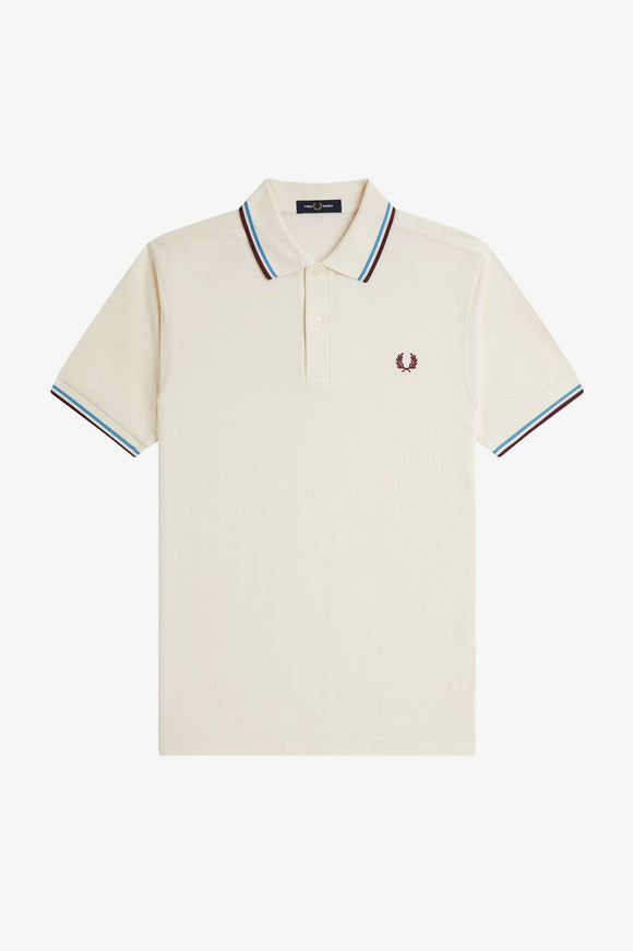 Fred Perry Polo Navy / Cinnamon – DeadRockers