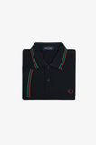 Fred Perry Polo Navy / Sport Green / Burnt Red