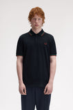Fred Perry Polo Navy / Sport Green / Burnt Red