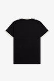 Fred Perry Taped Ringer T Shirt Black