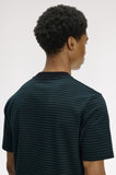 Fred Perry Fine Stripe Heavyweight T-Shirt Black