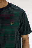 Fred Perry Fine Stripe Heavyweight T-Shirt Black