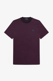 Fred Perry Fine Stripe Heavyweight T-Shirt Plum
