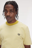 Fred Perry Fine Stripe Heavyweight T-Shirt Honeycomb