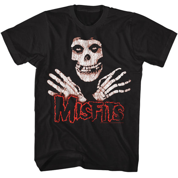 Misfits Crossed Hands Red Font Band Shirt