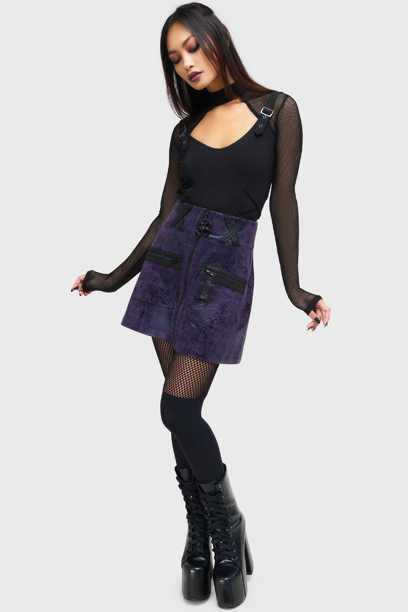 loin nuit random pic volume skirtダークパープル Nephralia Skirt – DeadRockers