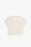 Fred Perry Cropped Ribbed White T-Shirt (Amy Winehouse Collection)