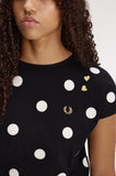Fred Perry Amy Winehouse Flocked Polka Dot Top