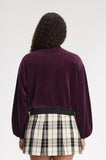 Fred Perry Amy Winehouse Plum Velour Track Jacket