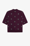Fred Perry Amy Winehouse Plum Polka Dot Knitted Top