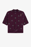 Fred Perry Amy Winehouse Plum Polka Dot Knitted Top